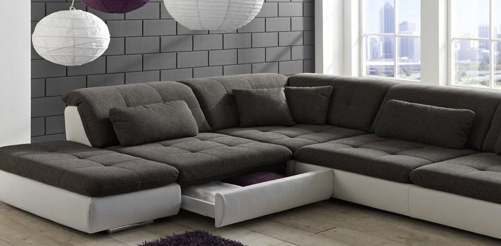 Большой модульный диван со спальным местом