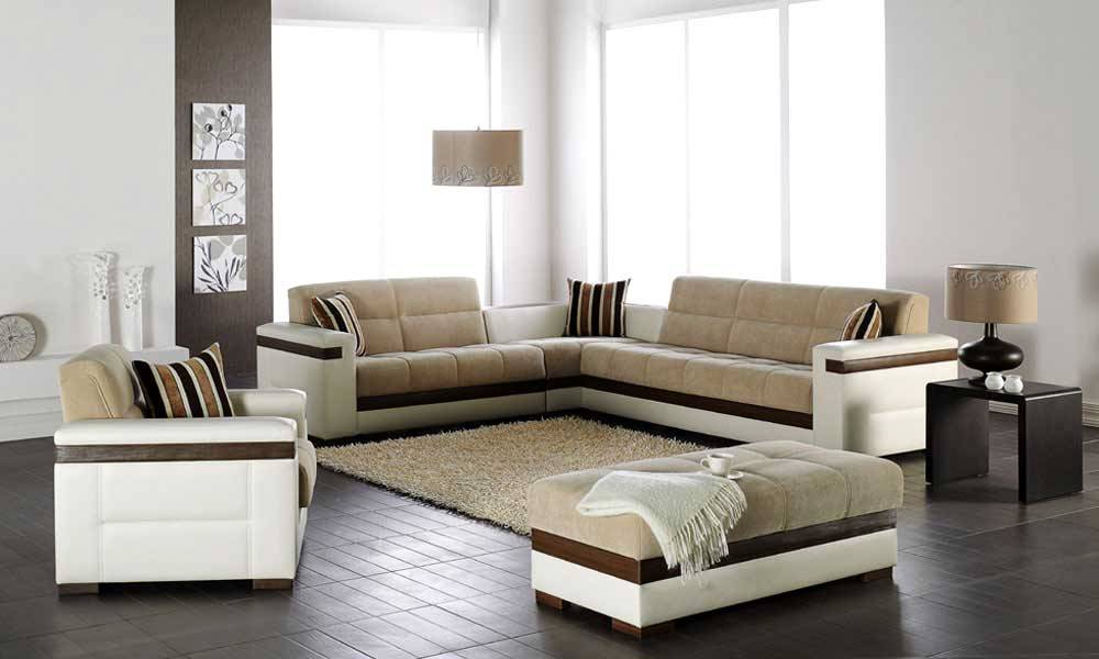 Угловой диван в интерьере гостиной (17)