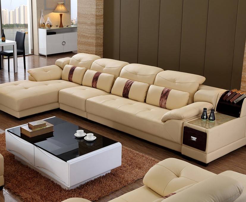 Угловой диван в интерьере гостиной (34)