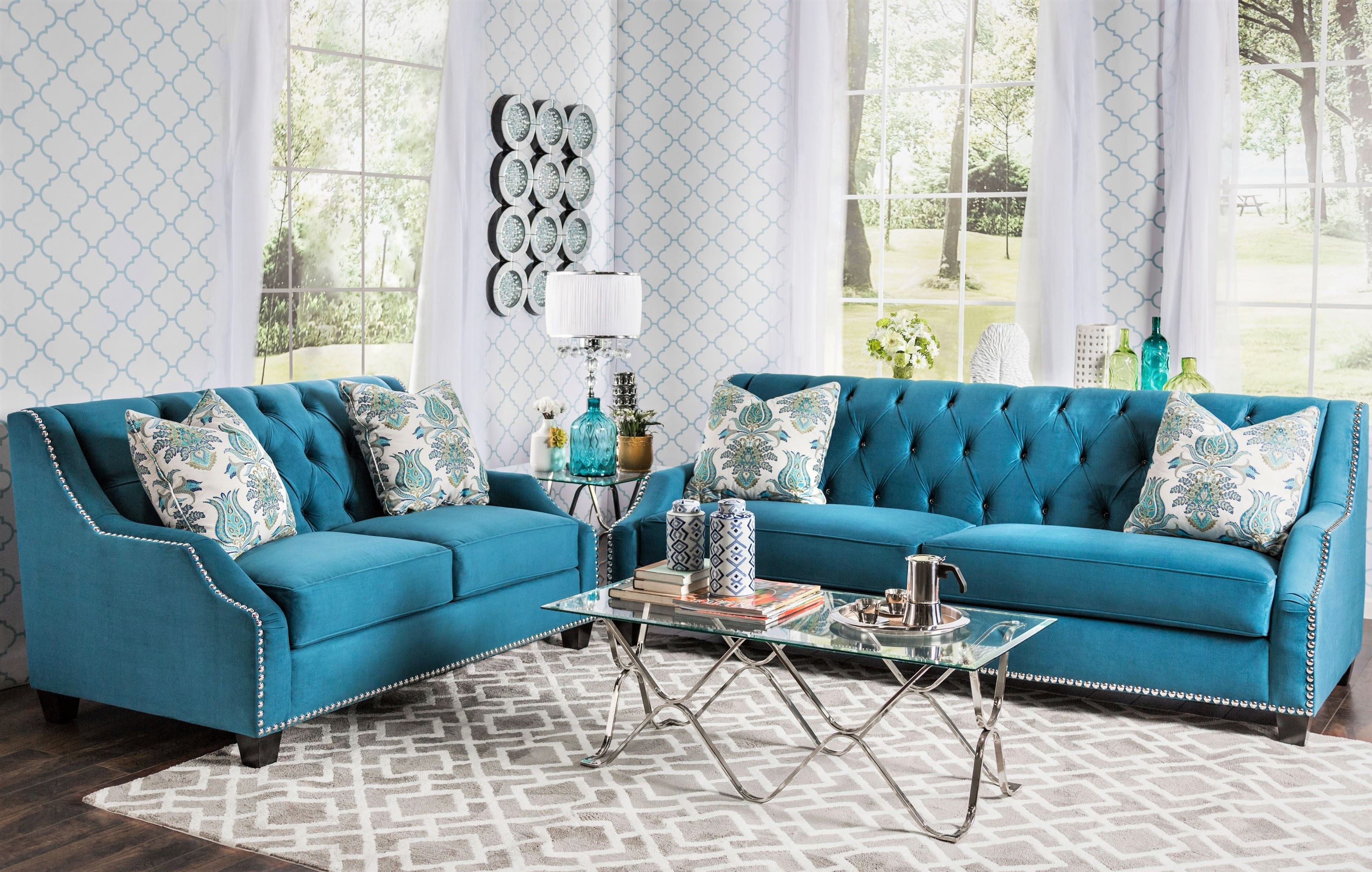 Голубой диван: правила интерьера с диваном голубого цвета