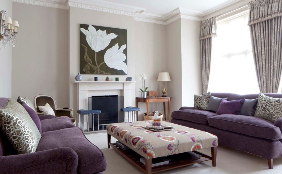 Фиолетовый диван особенности и правила сочетания в интерьере