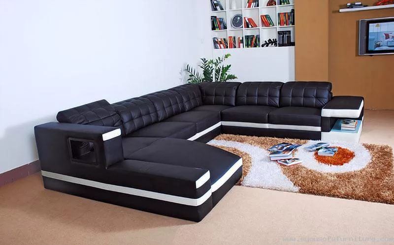 Большой диван в интерьере (2)