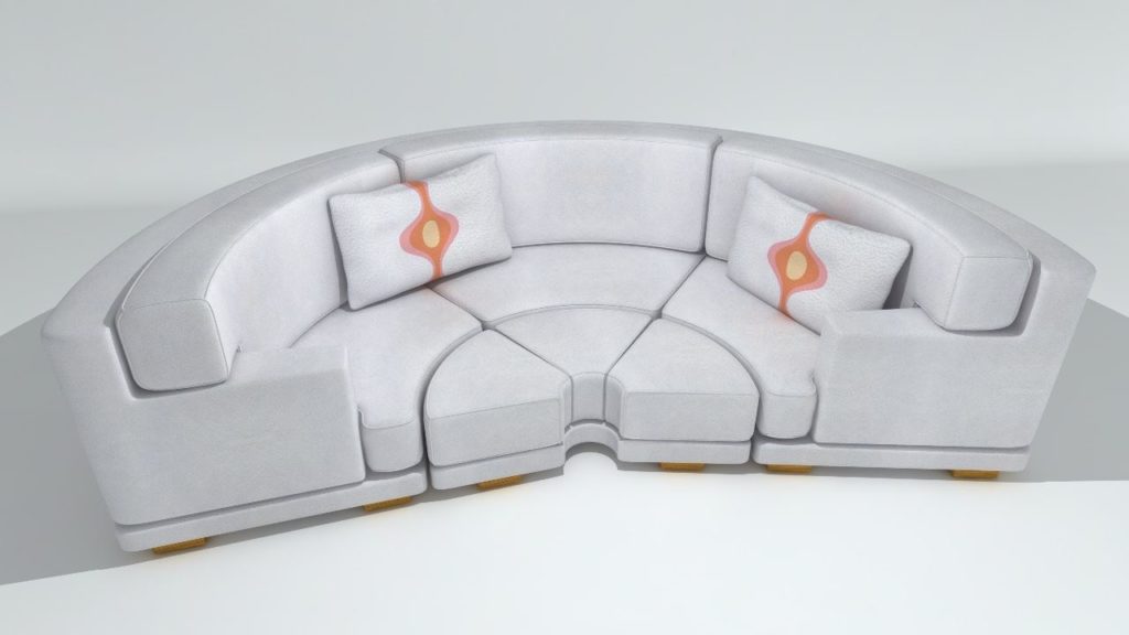 Модульный полукруглый диван