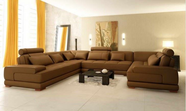 Угловой диван со спальным местом в гостиной (5)