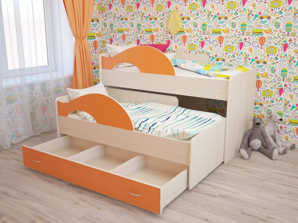 Двухъярусная кровать для 4 х детей