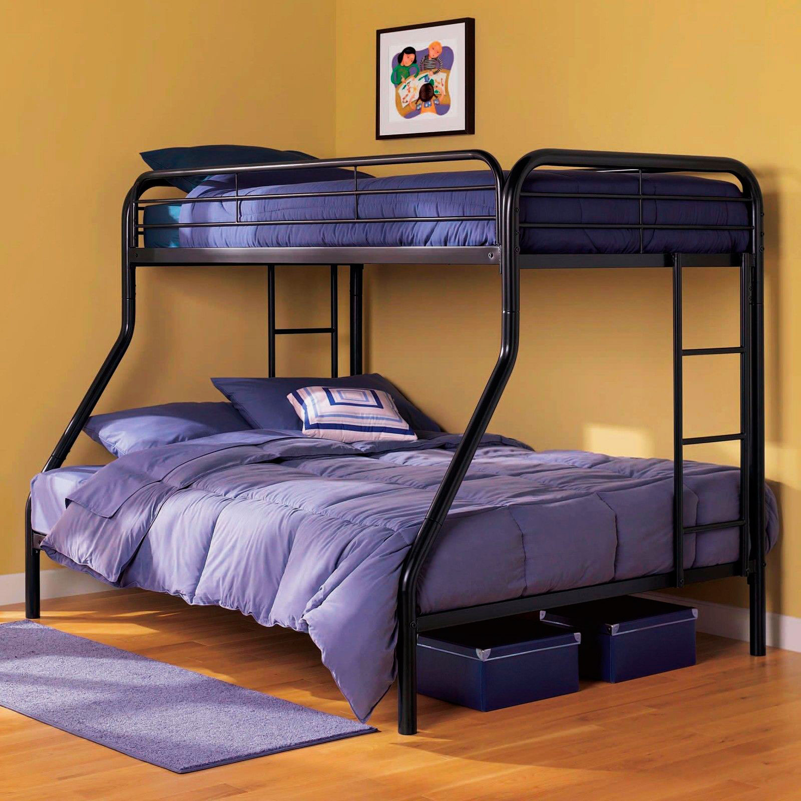 Двухъярусная кровать Gunmetal Full/Full Bunk Bed