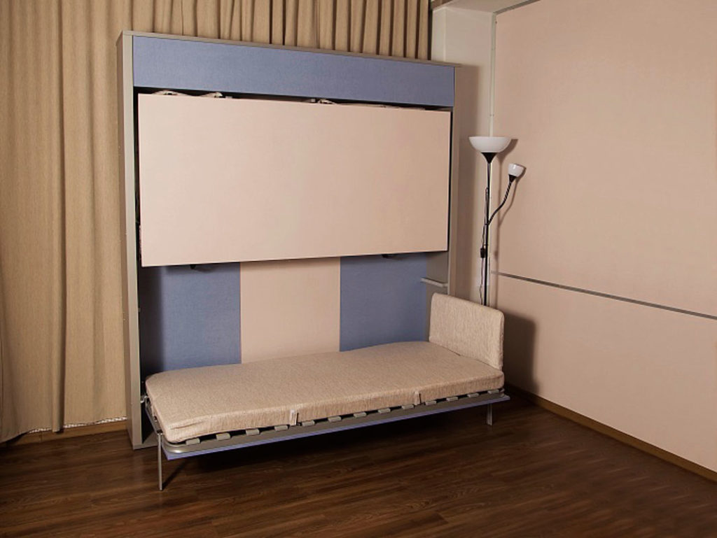 Шкаф-двухъярусная кровать в интерьере