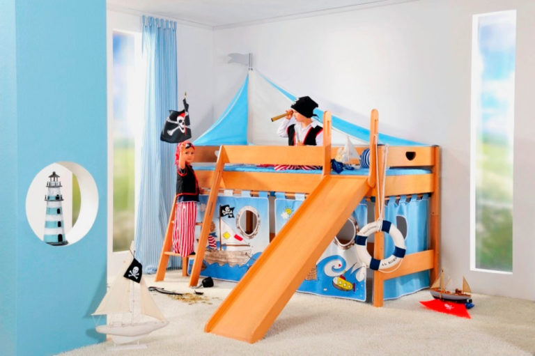 Кровать с горкой: виды и правила выбора детских кроватей с горкой