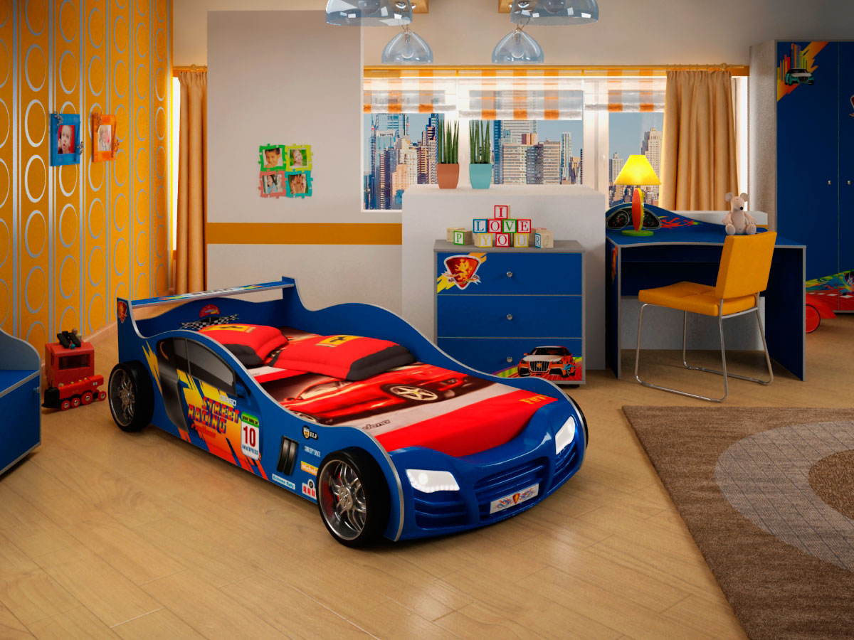 кровать в детскую комнату мальчику 3 года