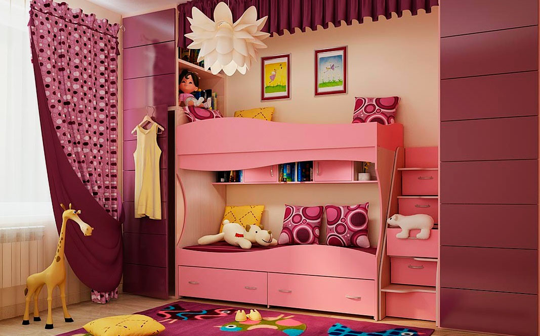 Двухэтажная кровать для девочек 15 лет