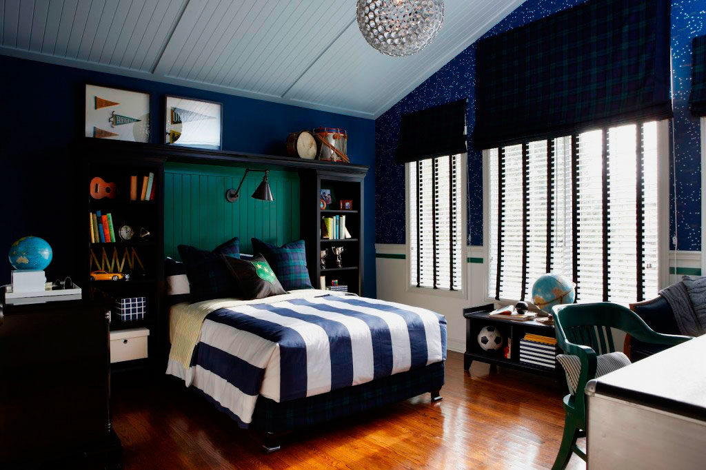 Фото комнаты мальчика подростка с кроватью в интерьере