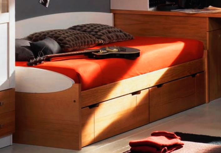 Подростковая кровать с выдвижными ящиками