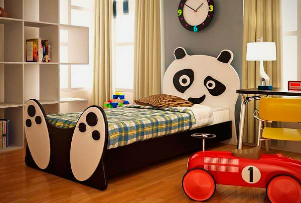 Фигурная детская кровать стилизованная под панду