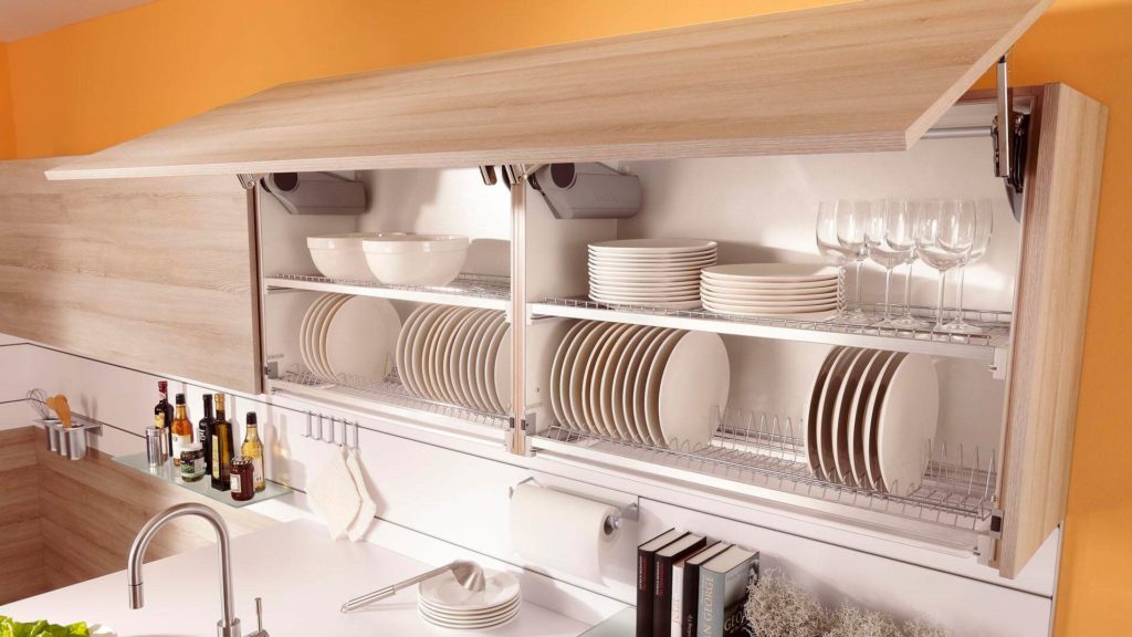 Фото навесного кухонного шкафа для посуды