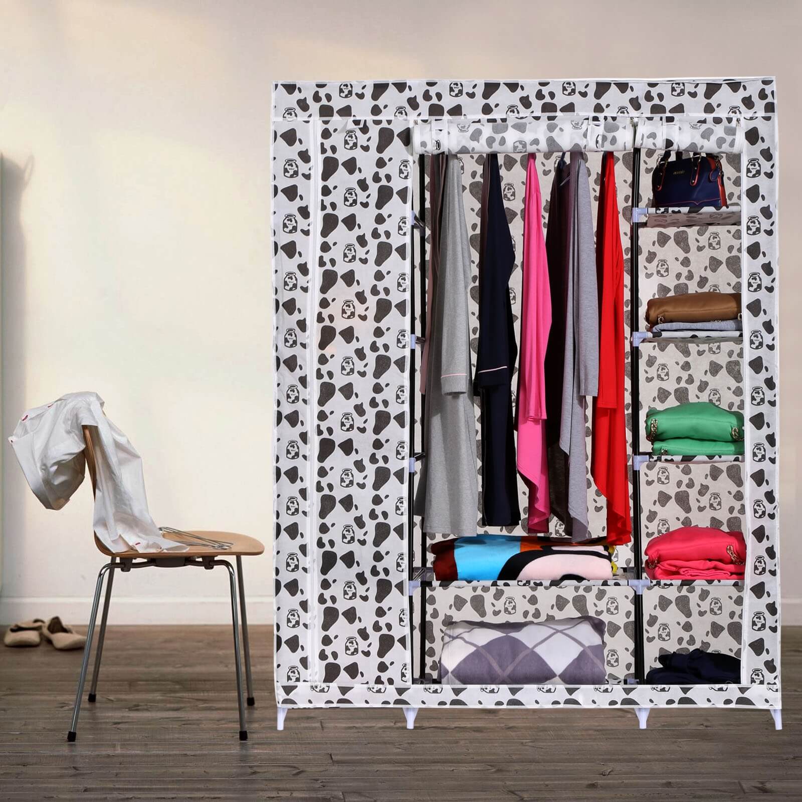 Складной шкаф для одежды из ткани