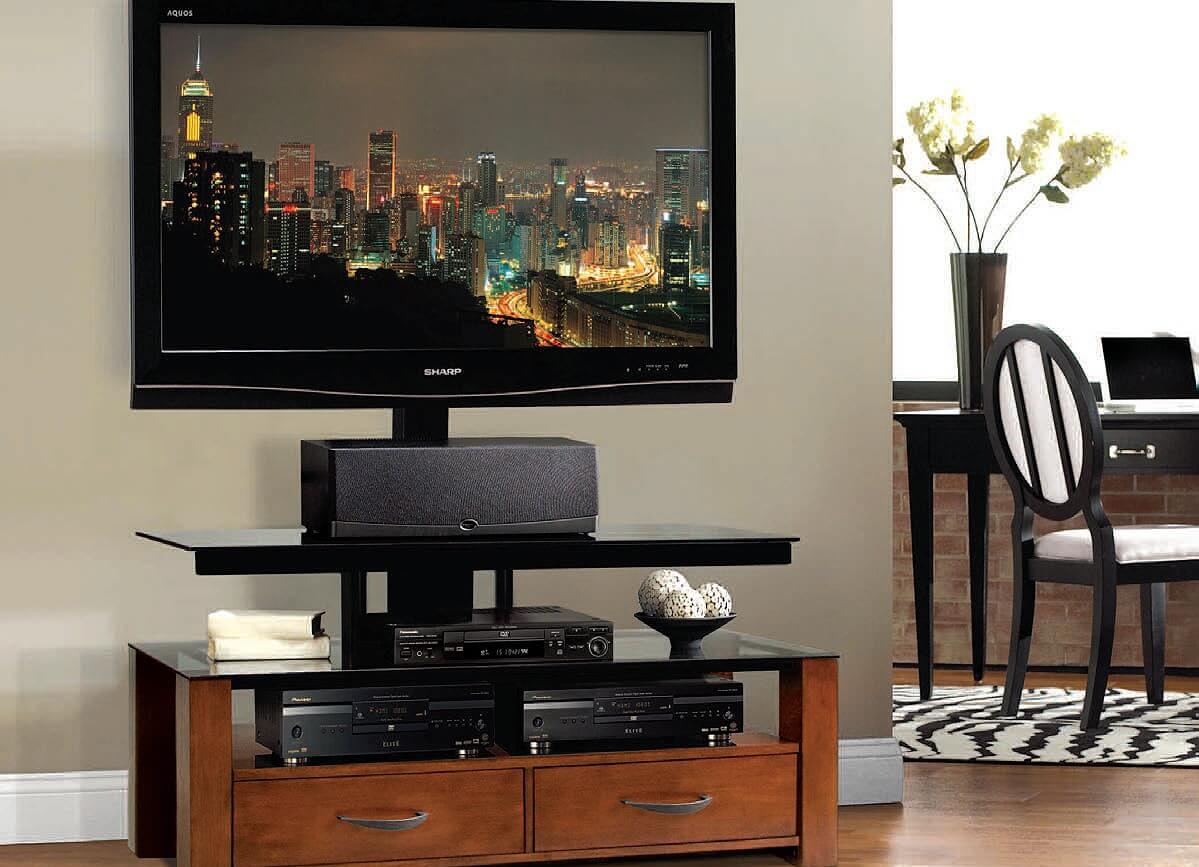 тумба с кронштейном под телевизор в современном стиле